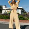 Sun Palm Terry Pants - Gold Coast